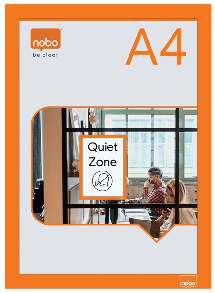 Nobo Pack De 2 Marcos Autoadhesivos Magneticos En Formato A4 - Colocacion En Vertical U Horizontal - Marco De Color