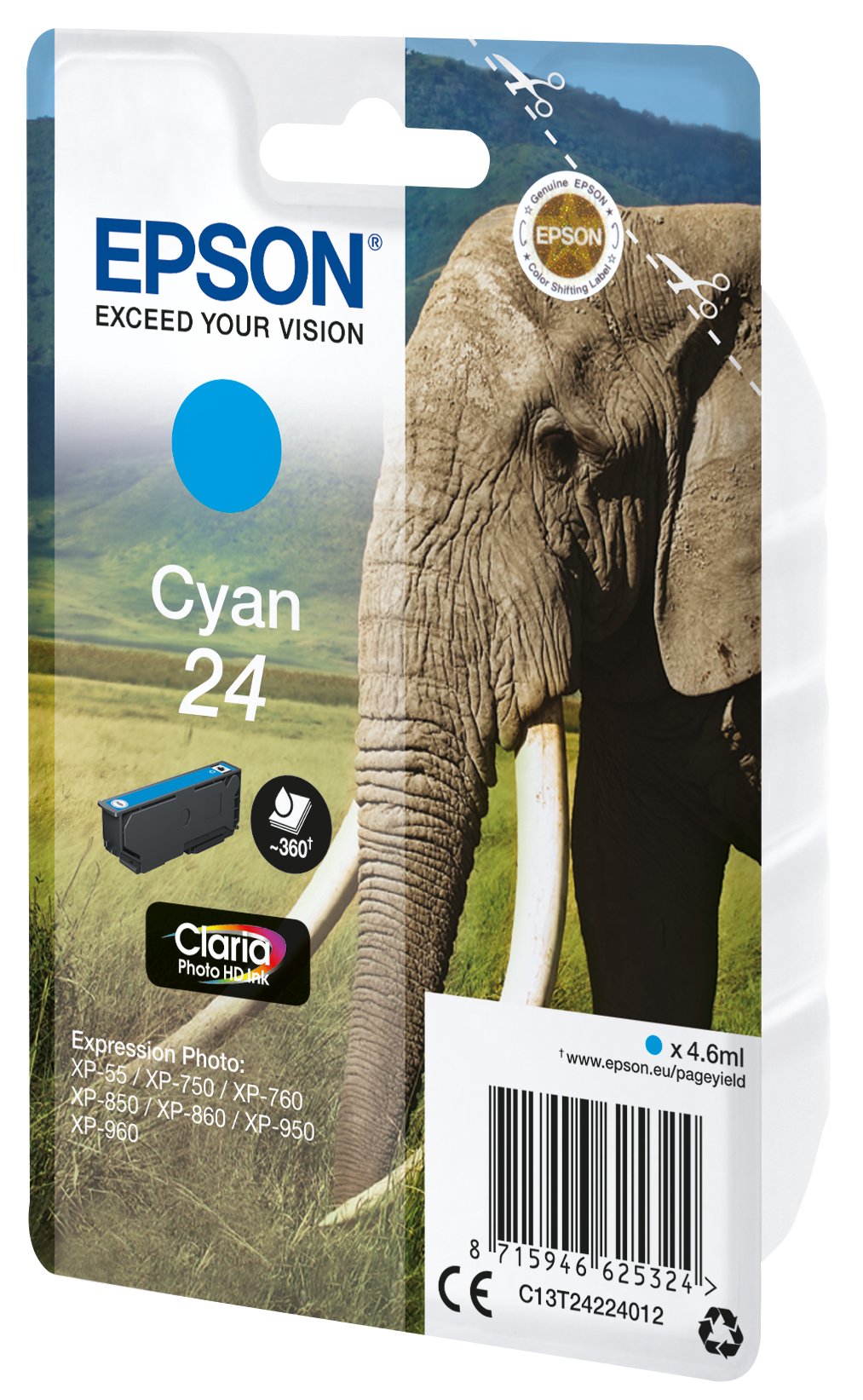 EAN 8715946626802 - Epson Elephant C13T24224022 cartucho de tinta 1 pieza(s) Original Rendimiento estándar imagen 1