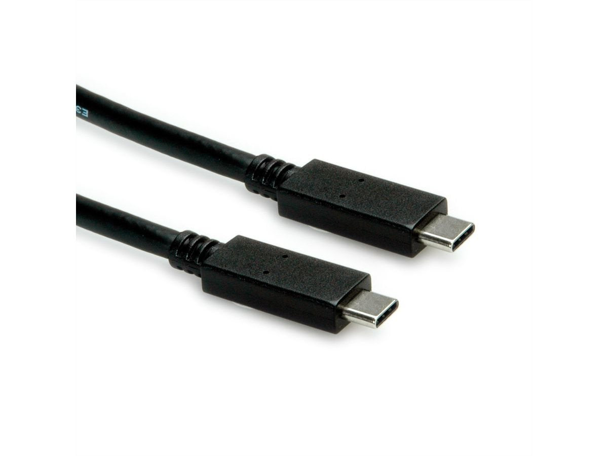 Roline Usb 3.2 Gen 2 Cable C-C St St 10gbit S Emark 100w Schwarz 0.5m