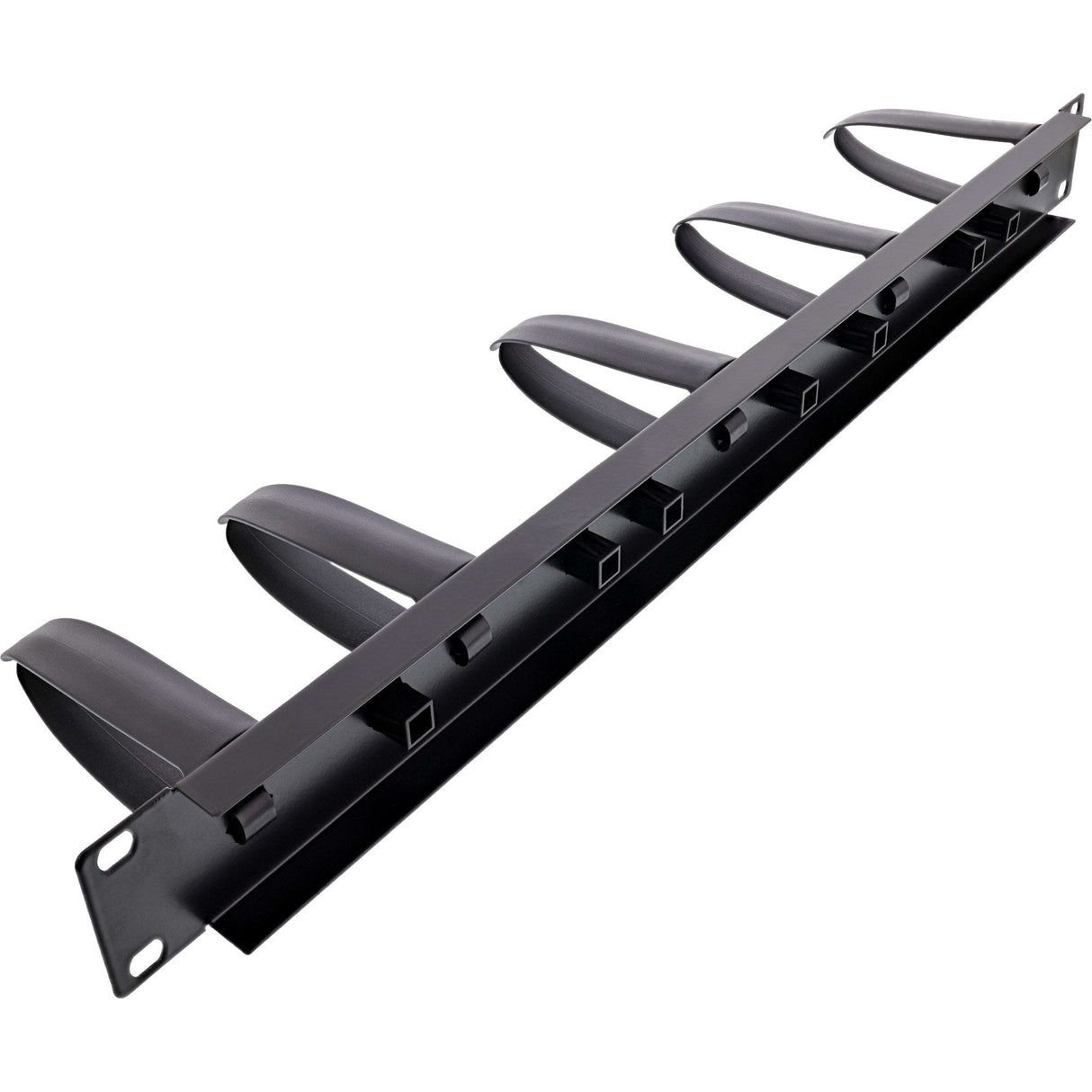 Inline 19110w Organizador De Cables 5 Plastic Brackets Removable, Ral 9005, Negro