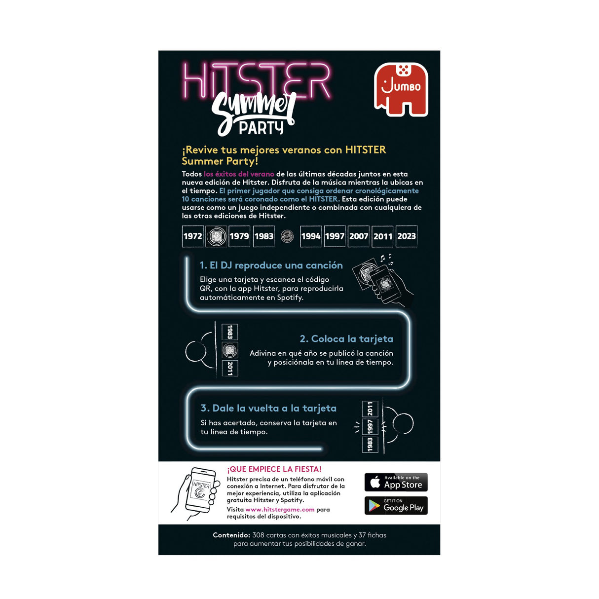 EAN 8435748600137 - Jumbo Hitster 1120100355 juego de tablero 30 min Juego De Cartas Partido imagen 4