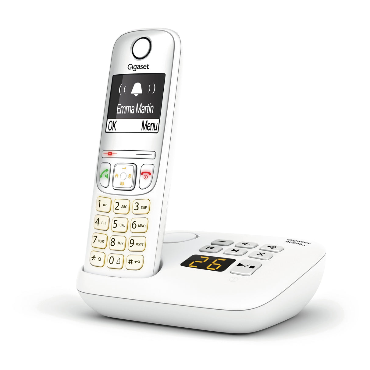 EAN 4250366863047 - Gigaset AE690A Teléfono DECT/analógico Identificador de llamadas Blanco imagen 4
