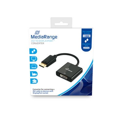 Mediarange Dvi-I Hchse 24+5-Polig Dp Mecker 15cm Negro