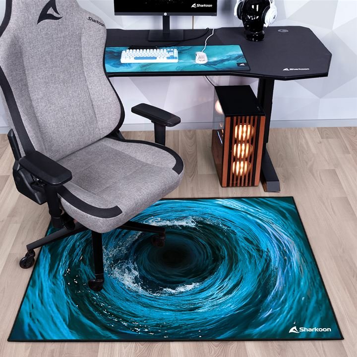 Sharkoon Skiller Sfm12 Undertow, Alfombra Protectora Azul