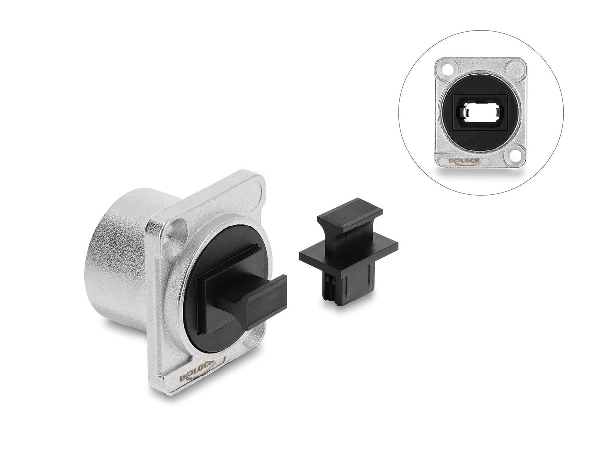 Delock D Tipo Módulo Mpo Conector Hembra A Hembra Plateado