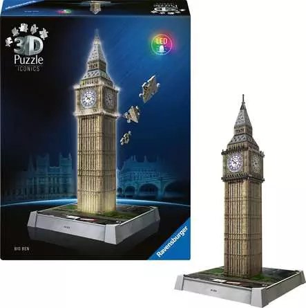 Ravensburger 3d Puzzle Iconics: Big Ben - Con Luz 216 Partes 12008025
