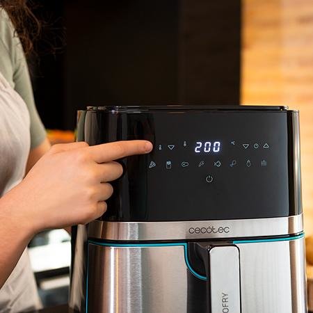 Freidora Por Aire Sin Aceite Cecotec Cecofry Full Inox Pro 5500 1700w Capacidad 5.5l