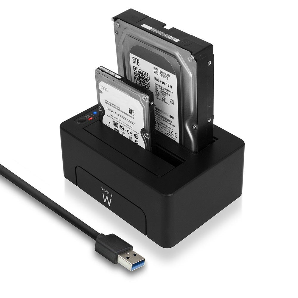 Docking Station Ewent Para Disco Duro Y Ssd Sata 2.5" Y 3.5"/ Usb 3.0