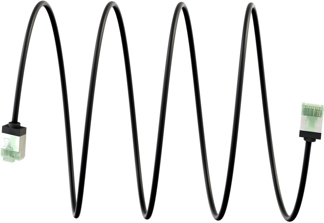 Goobay Cable Patch Ultraflexible Cat.8.1 Delgado, U/Ftp Negro, 2 Metros, Clavijas Extracortas 74354