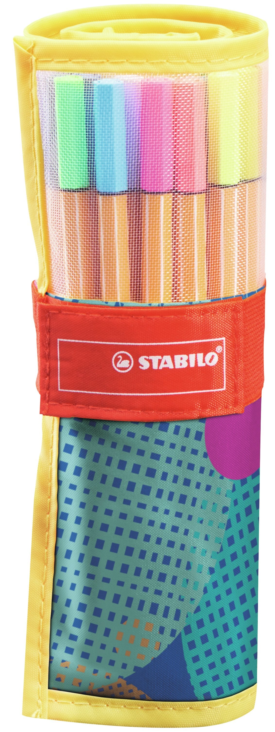 Stabilo Point 88 Rotulador Estuche Rollerset Amarillo Brillante 25 Colores
