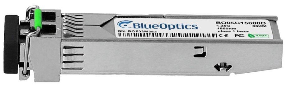 Blueoptics Juniper Ex-Sfp-1ge-Lh Blueoptics Bo05c15680d Sfp Transceiver, 1000base-Zx, Singlemode Fiber, 1550nm, 80km