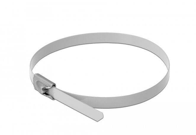 Delock Edelstahlcablebinder L 500 X B 4,6 Mm Weiss 10 Stück