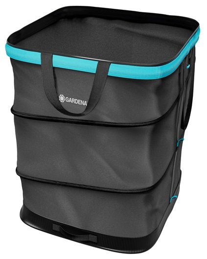 Bolsa Para Residuos De Jardín Gardena Popup Rectangular, Tamaño L Negro/Turquesa, 220 Litros 11716-20
