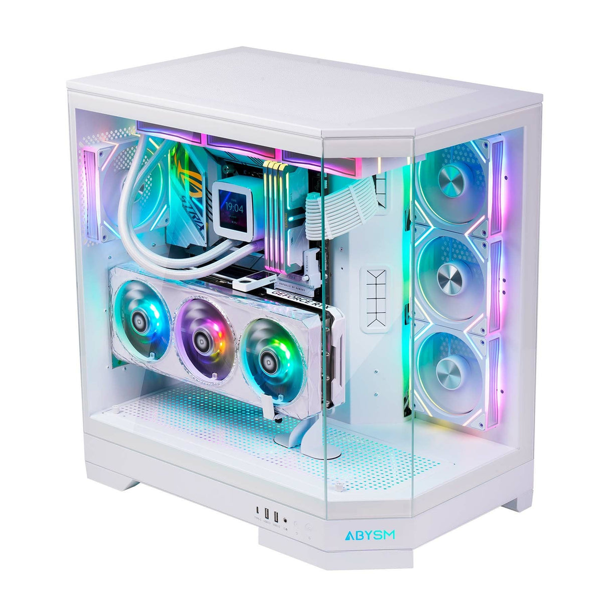 Caja Pc Abysm Danube Sava H600 White Torre E-Atx, Atx, Itx, Micro Atx - Lateral Y Frontal Cristal Templado - 3.5" Y 2.5" -