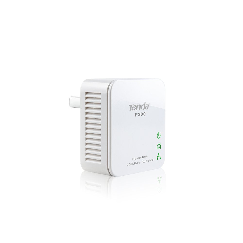 Tenda Plc/Powerline P200 Hasta 200mbps 300m Boton De Seguridad Plug And Play Pack 2 Uds