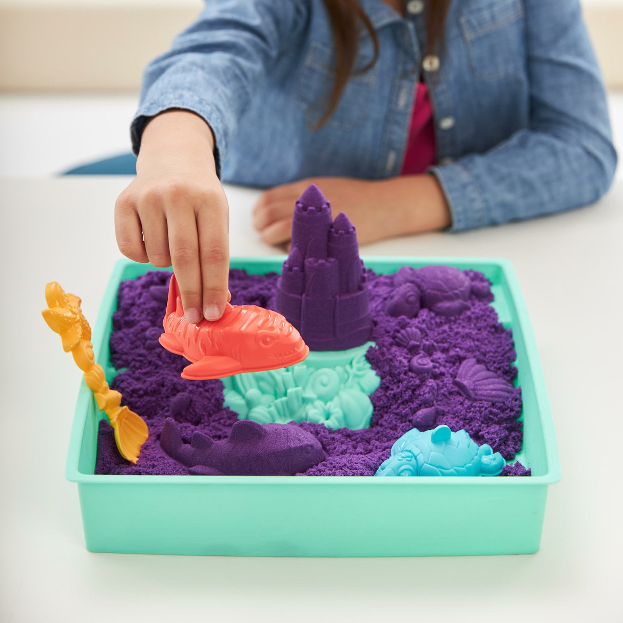 Spin Master Kinetic Sand - Sandbox Set Morado, Arena De Juego 454 Gramos De Arena 6067477