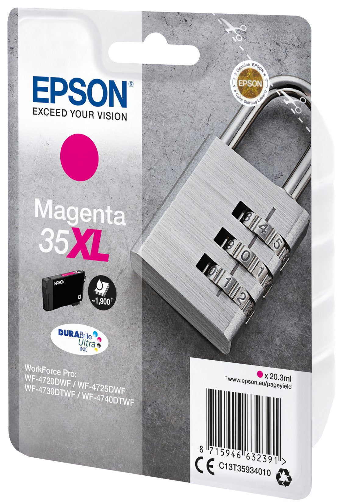 EAN 8715946632391 - Epson Padlock C13T35934010 cartucho de tinta 1 pieza(s) Original Alto rendimiento (XL) imagen 2