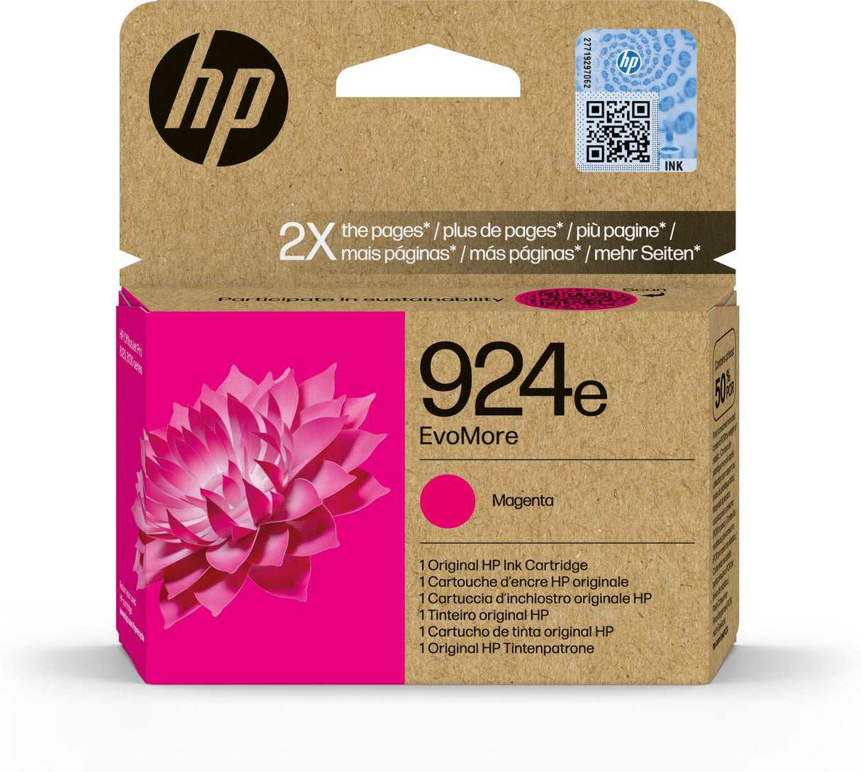 Hp 924e Magenta Cartucho De Tinta Original - 4k0u8ne
