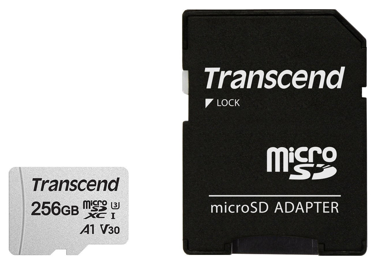 Micro Sd Transcend 256gb Cl10 Uhs-3 300s / Adaptador Sd Incluido