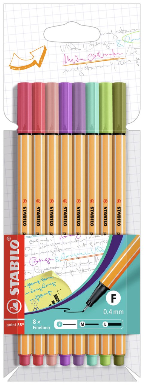 EAN 4006381574785 - STABILO point 88 rotulador de punta fina Multicolor 8 pieza(s) imagen 1