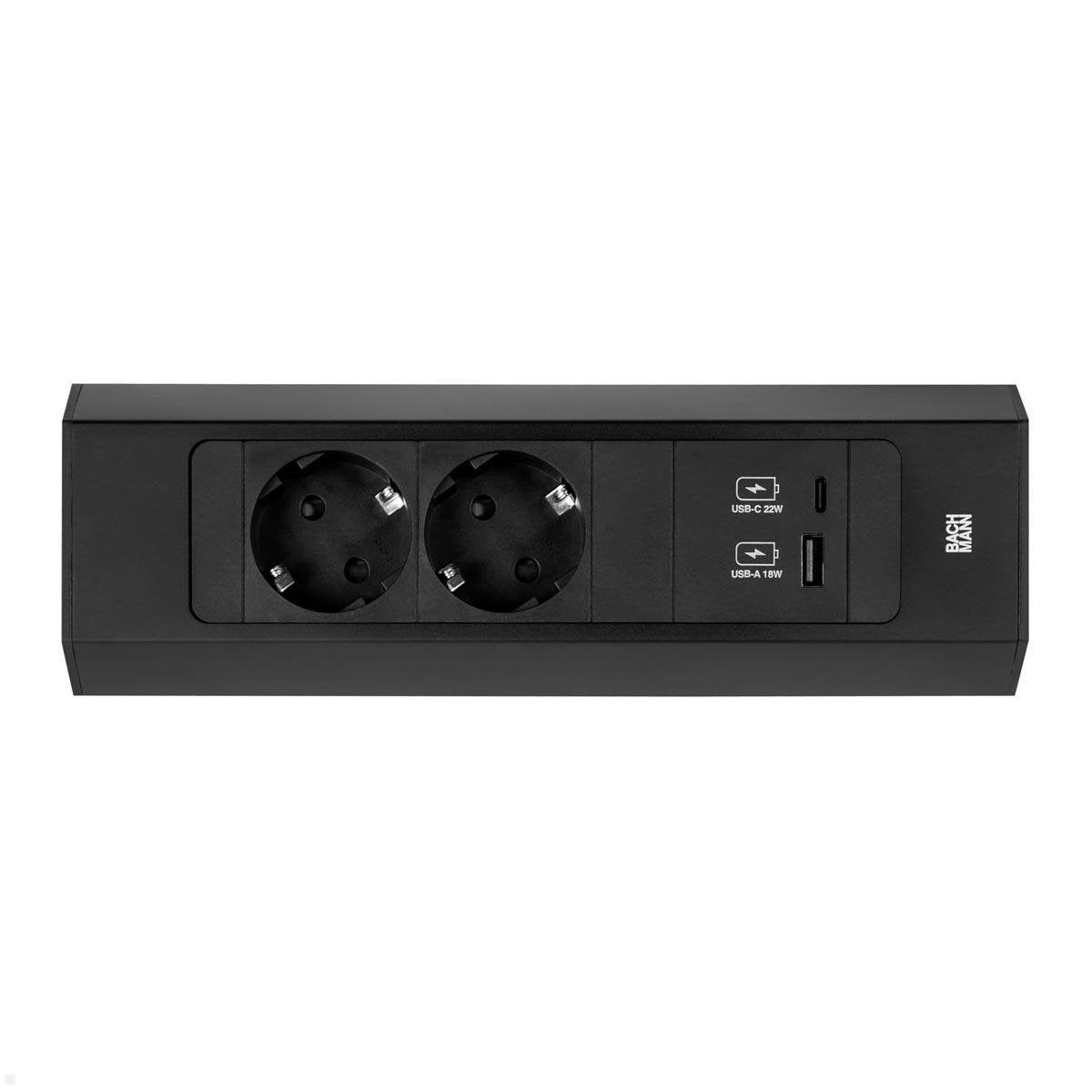 Regleta Bachmann Casia 2 2xcee7/3 1xusb A/C 22w 2,0m Aeh Sw