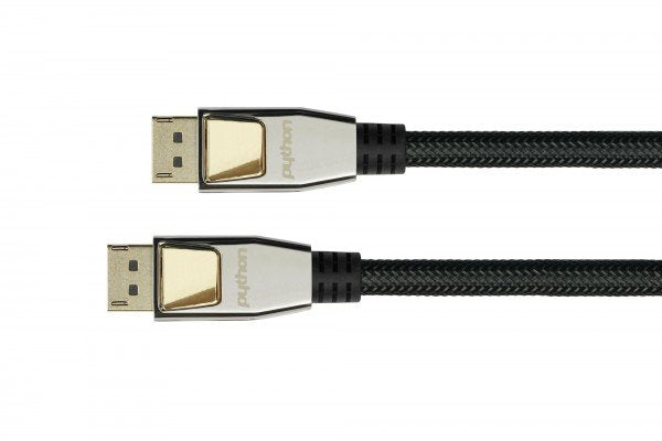Python Displayport 1.2 Cable 10m 4k2k Uhd Chapado En Oro Ofc St. St. Negro