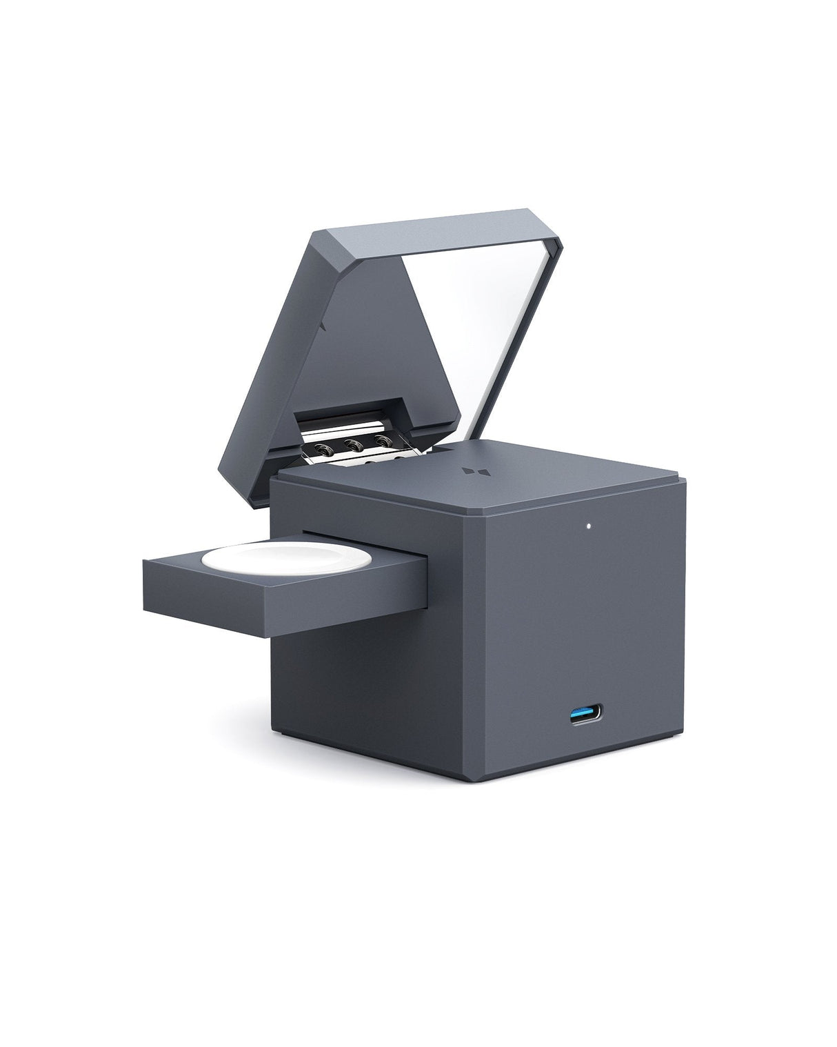 Cargador Anker 3 En 1 Con Magsafe Cubo Gris