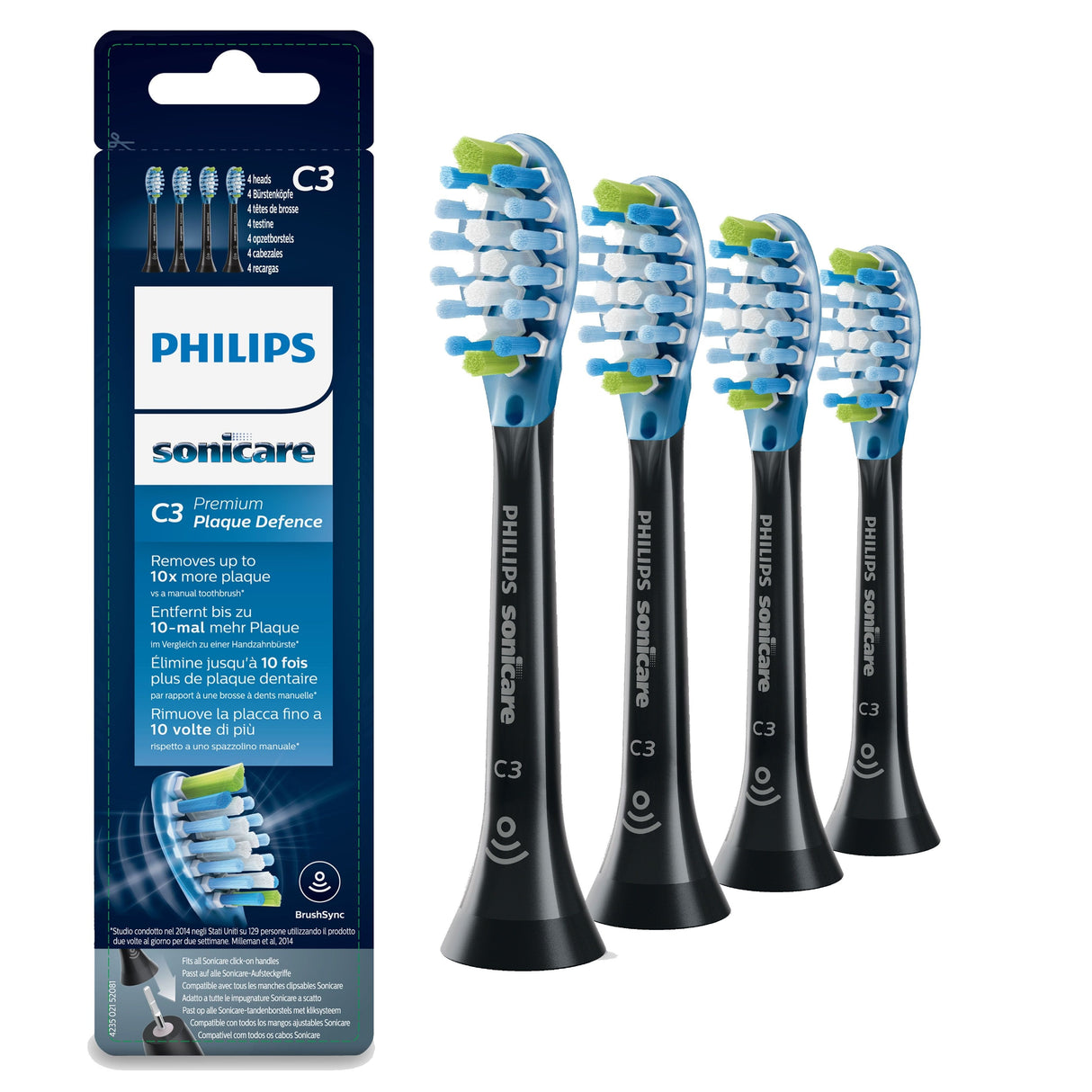 Philips Paquete De 4 Cabezales De Cepillado Sónicos Estándar Hx9044/33