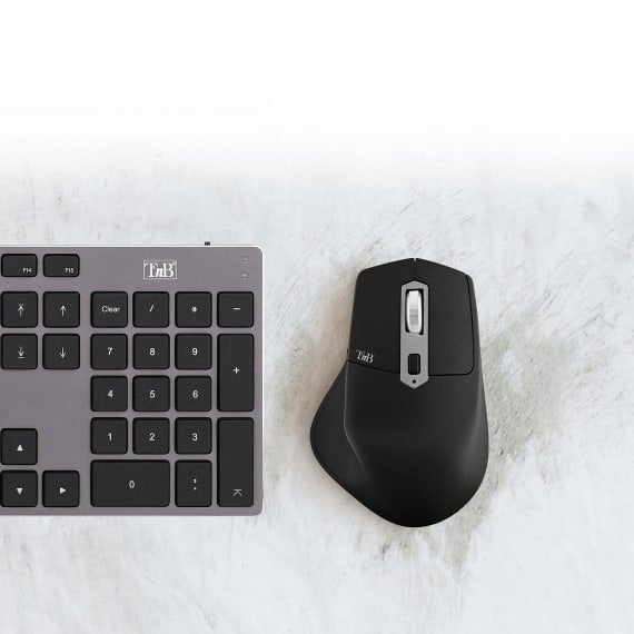 Ratón Inalámbrico Semi-Ergonómico T Nb Dual Connect Iclick (Negro)