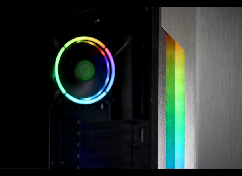 Caja Pc Droxio Gaming Bagger Lat. Cristal Templad