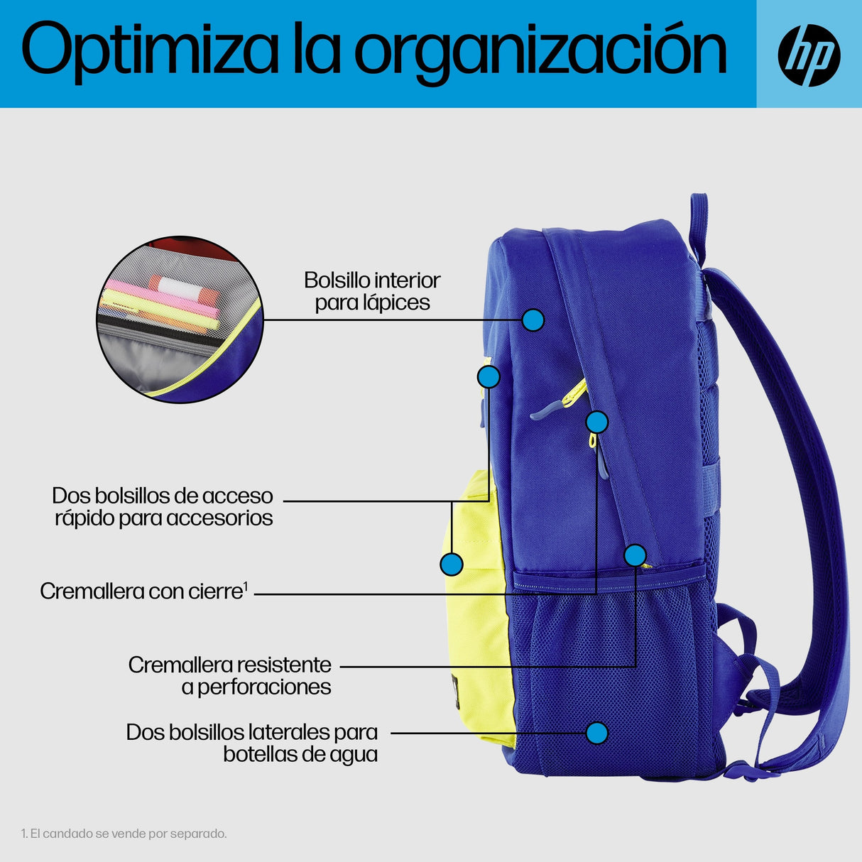 Hp Mochila Campus Azul Campus Blue Backpack 15.6"