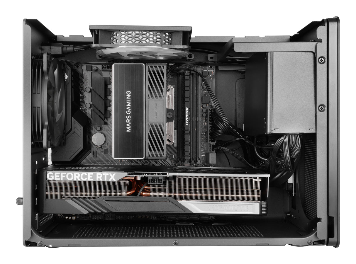 Caja Microatx Mars Gaming Mcxpro Mesh 360 Gpu 280-360mm 1x3.5 2x2.5 Negro Compatible Atx/Sfx