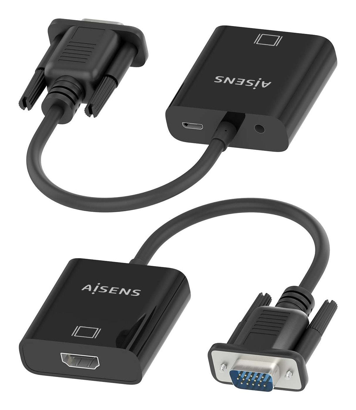 EAN 8435739901601 - AISENS A115-0873 adaptador de cable de vídeo 0,2 m HDMI + 3.5mm + Micro-USB Type-B VGA (D-Sub) imagen 4