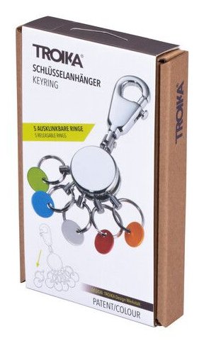 Llavero Troika Patent/Colour De Anilla Multicolor, Plata