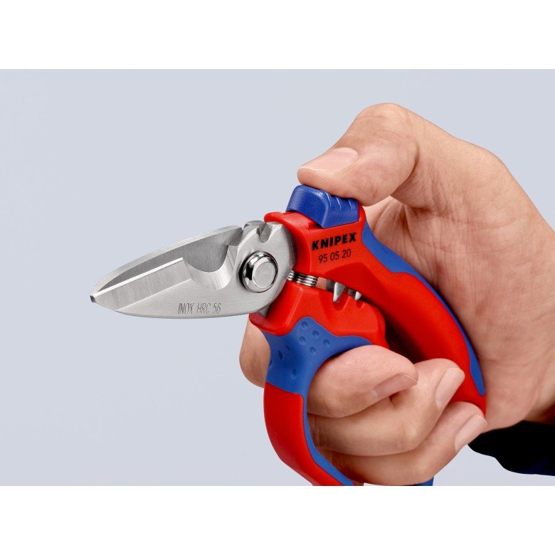 Tijeras Eléctricas Con Ángulo De Knipex 95 05 20 Sb Rojo/Azul