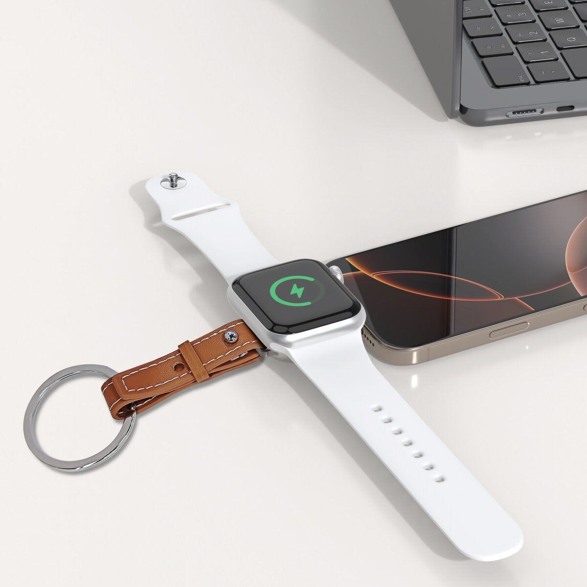 EAN 4252011911479 - 4smarts 541476 cargador de dispositivo móvil Reloj inteligente Marrón, Plata, Blanco USB Cargador inalámb imagen 4
