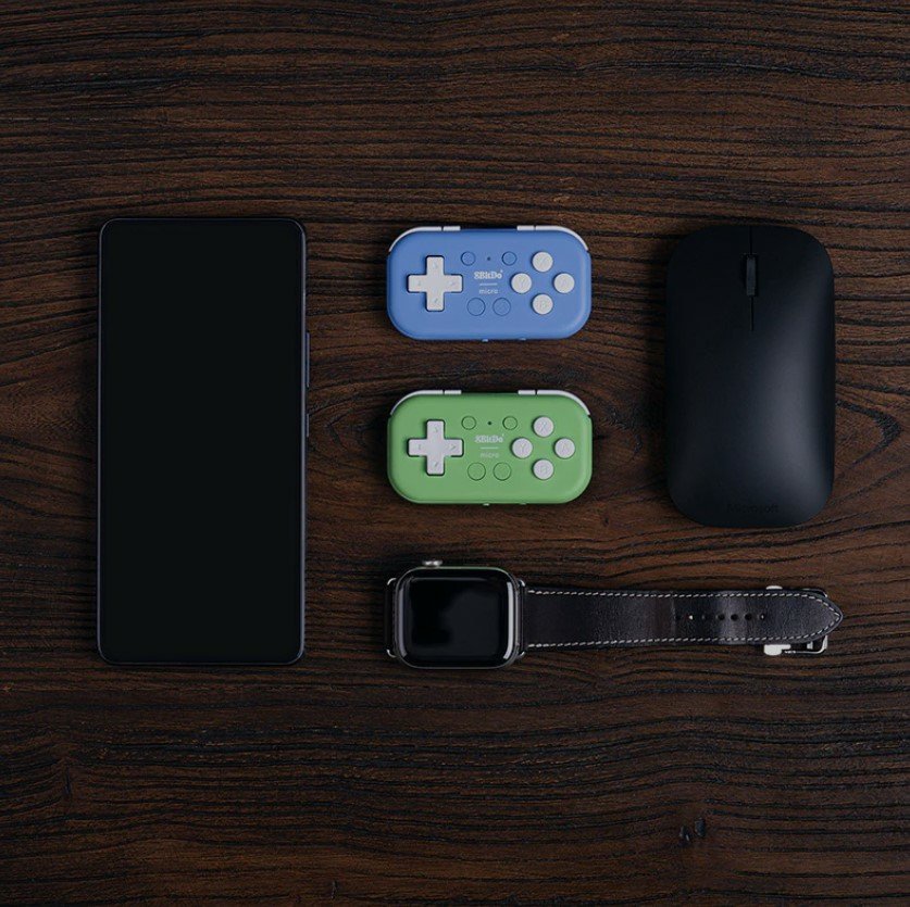8bitdo Micro Bluetooth Gamepad Azul, Para Nintendo Switch, Android, Raspberry Pi Ret00384