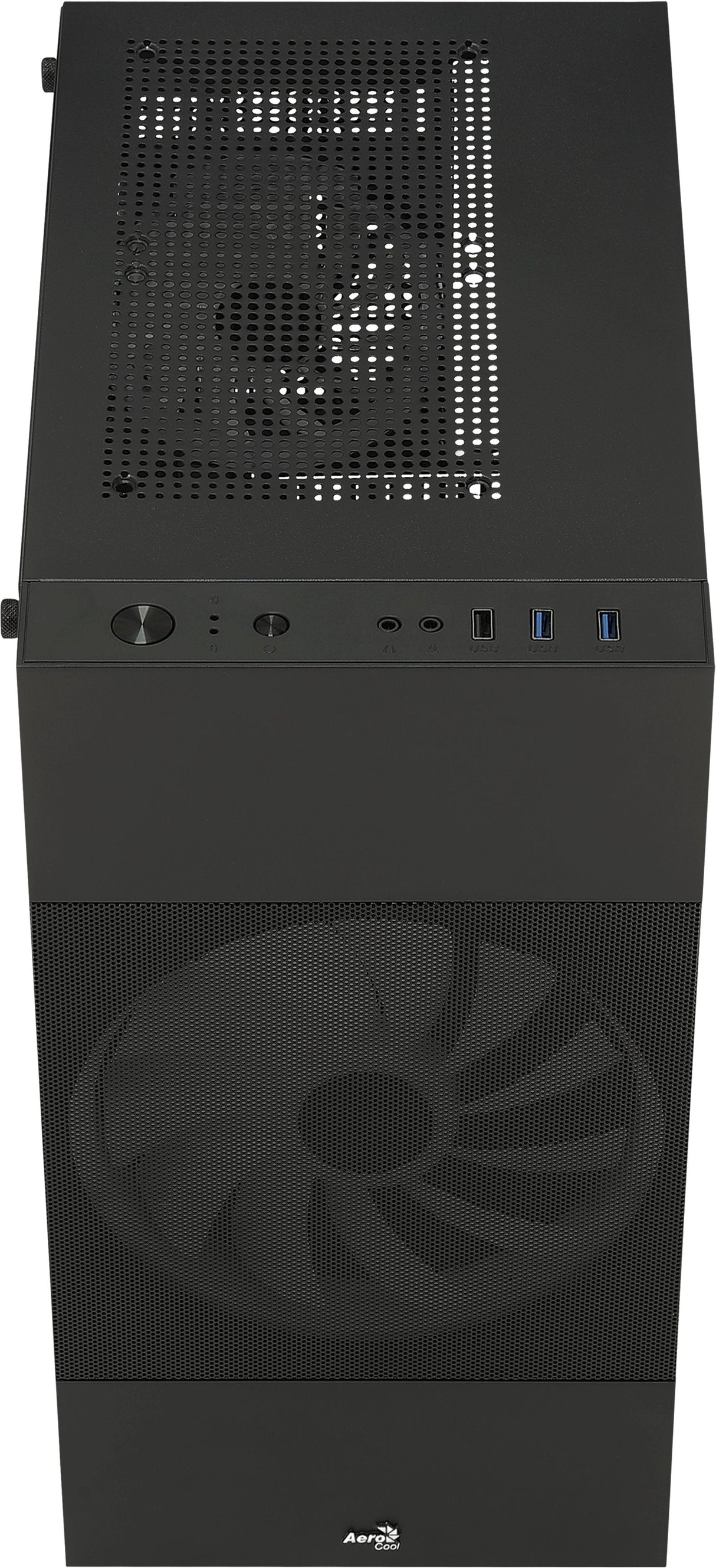 Caja Pc Aerocool Atomic Lite V1 Mini-Tower, Frgb, Vidrio Templado - Negro