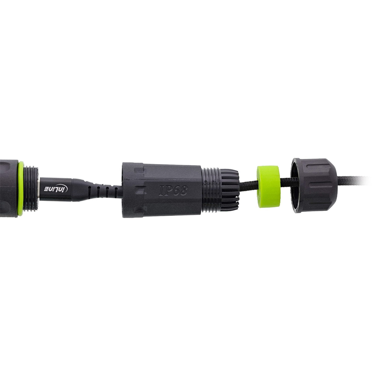 Adaptador Usb-C, Corto, Ip68, 2 Tomas Usb-C, Blindado, Inline