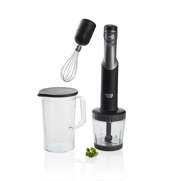 Wilfa Stabmixer Essential Power Sm-1000fp (Negro/Plata, 1.000 Watt, Mit Zerkleinerer) 603993