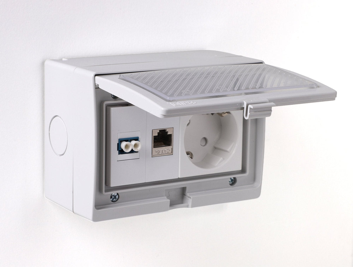 Delock Easy 45 Carcasa De Superficie Ip55 Resistente Al Agua 4 Port