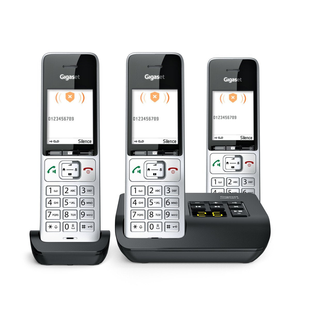 Gigaset Comfort 500a Trio Plata Negro Telefono