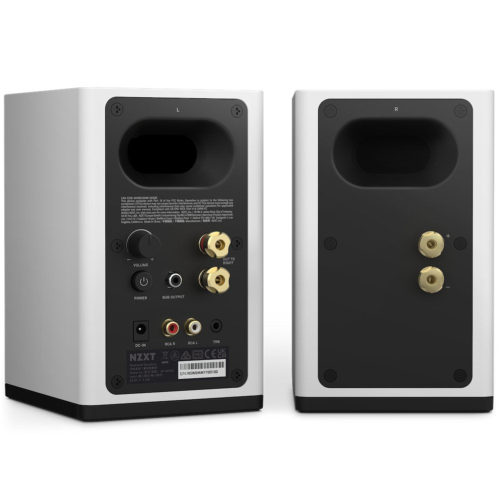 Altavoces Nzxt (Blanco/Negro, Conector De 3,5 Mm, Rca) Ap-Spkw2-Eu