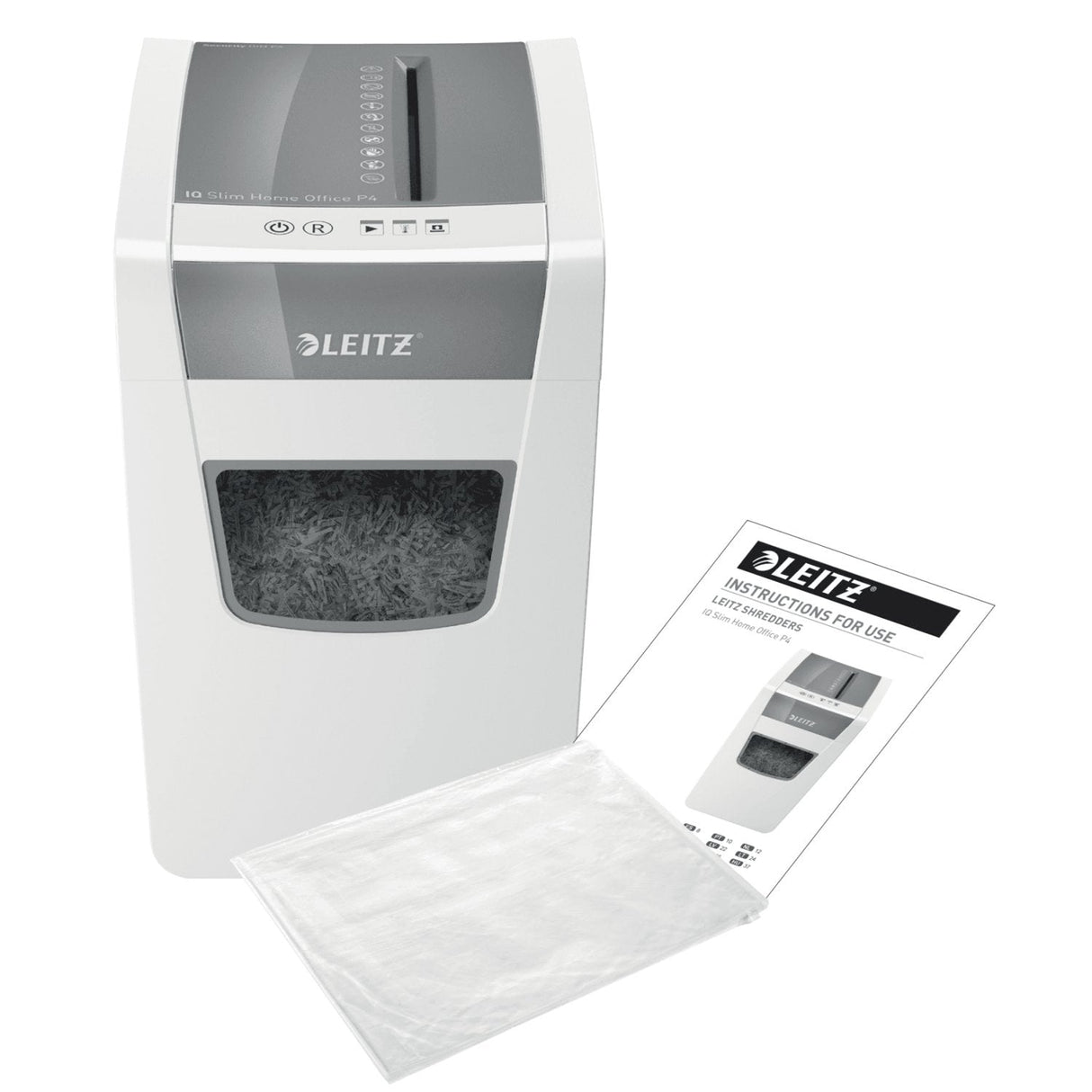 EAN 4002432118946 - Leitz IQ Slim Office P-4 triturador de papel Corte cruzado 58 dB 22 cm Blanco imagen 5