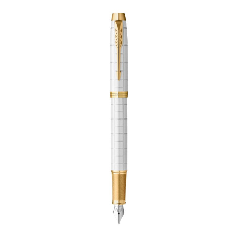 Parker 2143649 Pluma Estilográfica Sistema De Carga Por Cartucho Oro, Blanco 1 Pieza(S)