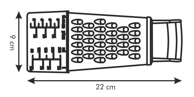 Rallador 4 Caras Con Depósito Medidor Handy