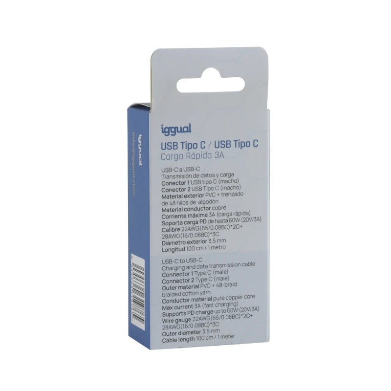 EAN 8435364319765 - iggual IGG319765 cable USB 1 m USB C Negro imagen 4