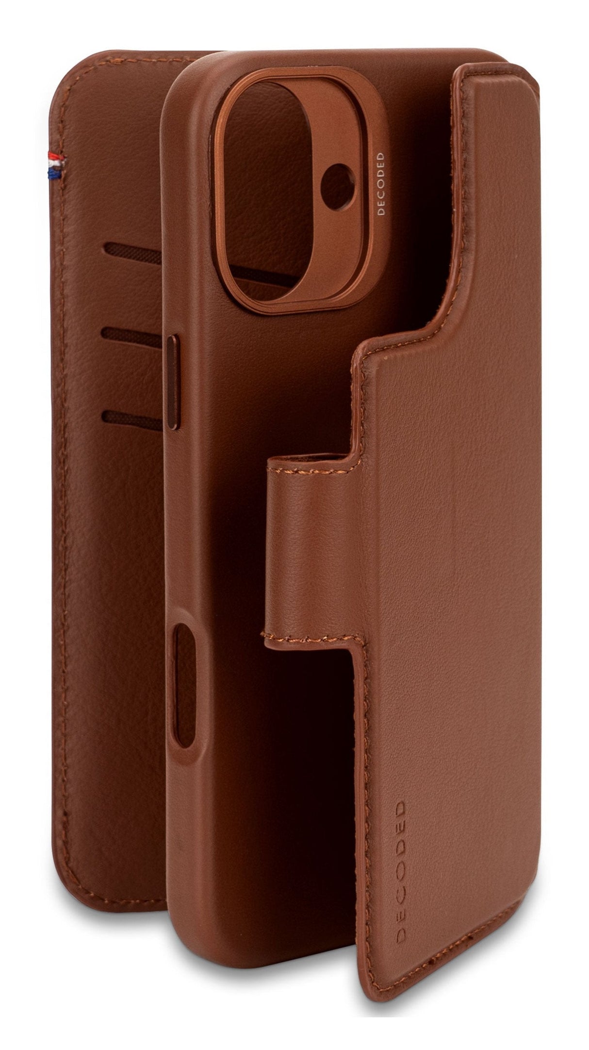 Decoded Leather Detachable Wallet Iphone 16 Plus Tan