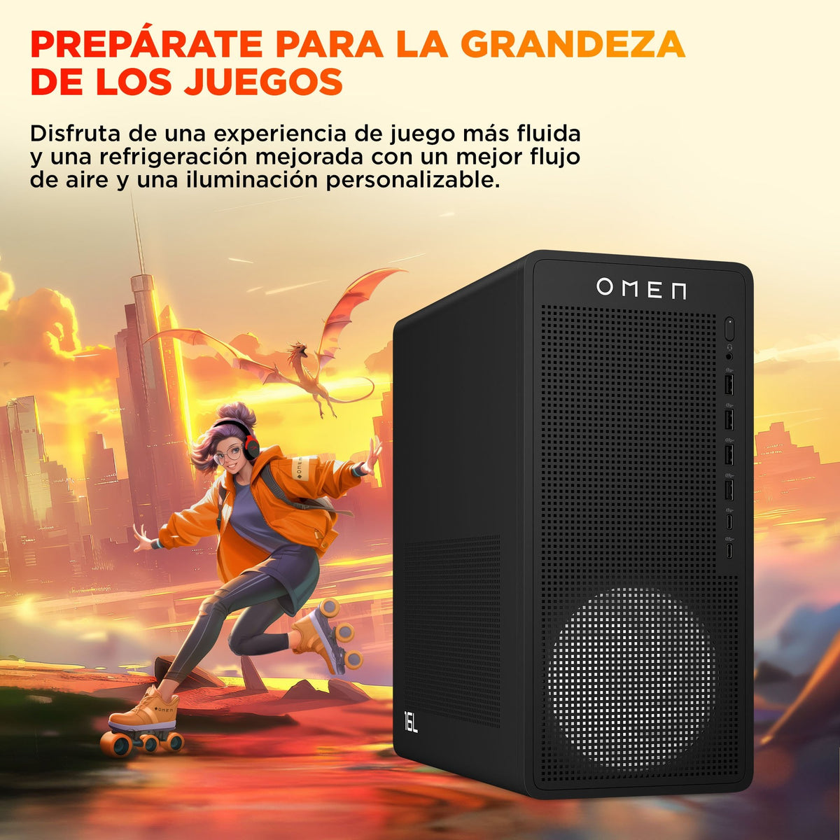Pc Gaming Hp Omen 16l Tg03 0070ns Amd Ryzen 7 8700f 16 Gb Ram 1 Tb Ssd Geforce Rtx 5060 Ti Windows 11 Home Negro Sombra