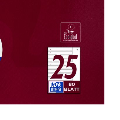 EAN 4006144946224 - Oxford 100050355 cuaderno y block A4 80 hojas Burdeos imagen 10